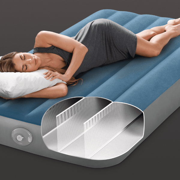 INTEX Saltea gonflabilă “Prestige Downy” 99x191x25 cm cu pompa integrată  5V, până la 136 kg