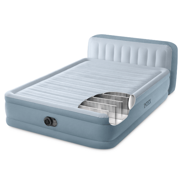 INTEX Saltea VELUR 152x236x86cm cu SPATAR si pompa, PLUSH