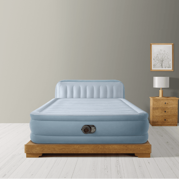 INTEX Saltea VELUR 152x236x86cm cu SPATAR si pompa, PLUSH