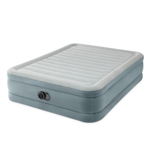 INTEX Надувная кровать "Velur Queen Premium Comfort" 152х203х46 см, встр.нас. 220В, до 272 кг