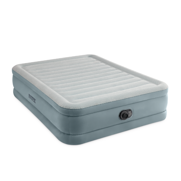 INTEX Надувная кровать "Velur Queen Premium Comfort" 152х203х46 см, встр.нас. 220В, до 272 кг