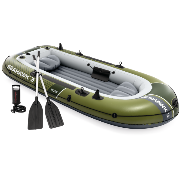 INTEX Надувная лодка “Seahawk 3” с веслами и насосом, 295x137x43см, до 360кг