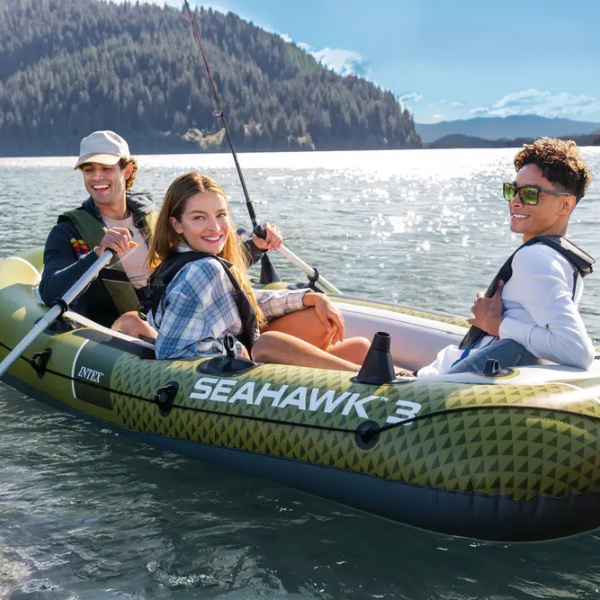 INTEX Надувная лодка “Seahawk 3” с веслами и насосом, 295x137x43см, до 360кг