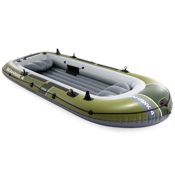 INTEX Надувная лодка “Seahawk 4” с веслами и насосом, 351x145x48см, до 480кг
