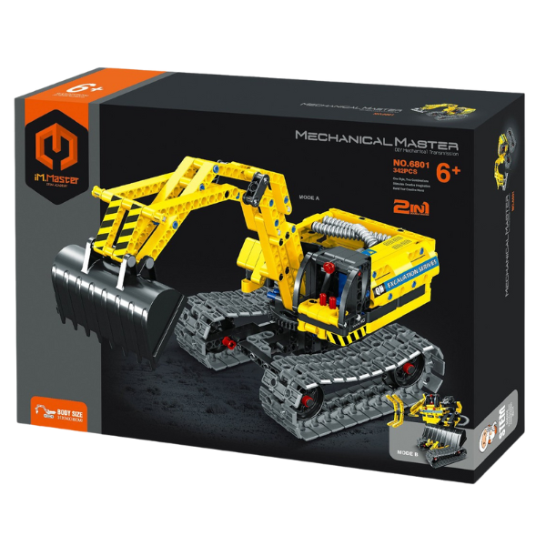 Конструктор 2 в 1 iM Master Mechanical Master - "Робот - Экскаватор", 344 элем.
