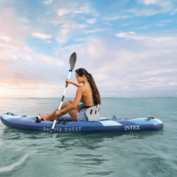 INTEX Надувной каяк "Dakota Quest" с веслами, насосом и сумкой, 320x89x20 см, до 160 кг