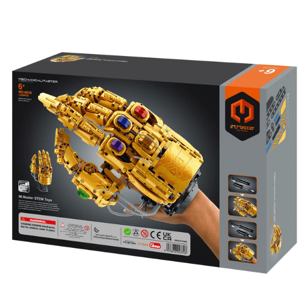 Set de construcție iM Master Mechanical Master „Mănușa lui Thanos”, 1329 piese