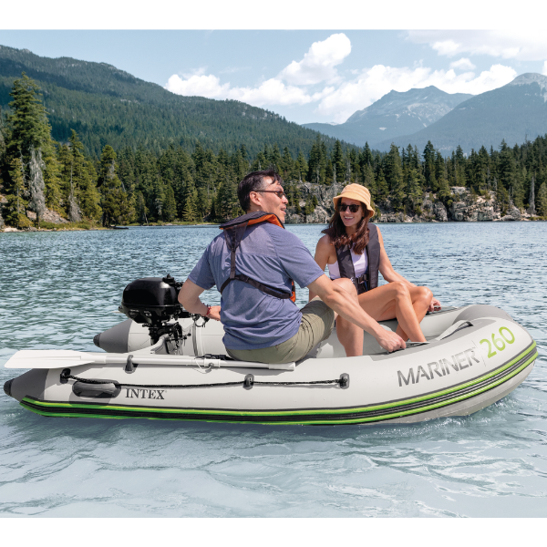 INTEX Надувная лодка "Mariner 260" с веслами, насосом и сумкой, 264x155x61 см, до 400 кг