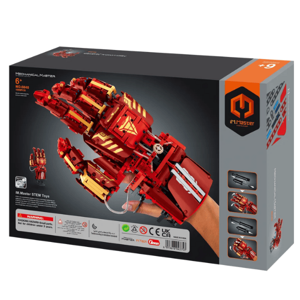 Set de construcție iM Master Mechanical Master „Mănușa Iron Man”, 1099 piese