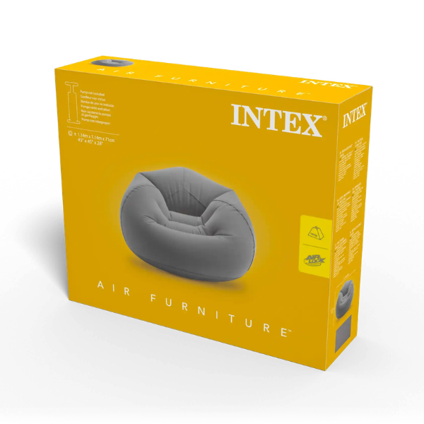 INTEX Fotoliu VELUR 114x114x71cm BEANLESS BAG