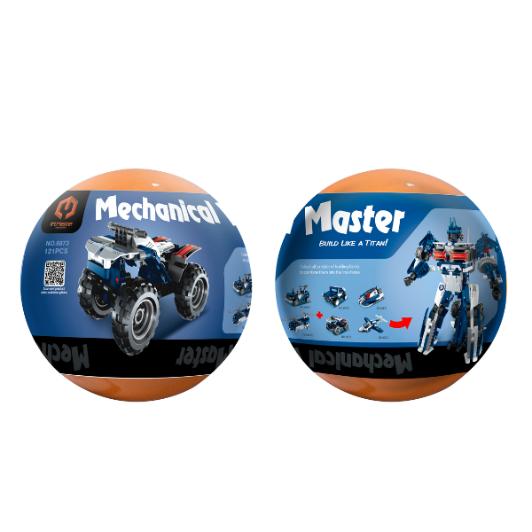 Конструктор в яйце iM Master Mechanical Master "Транспортные средства", 6 моделей, от 118 до 124 элем.