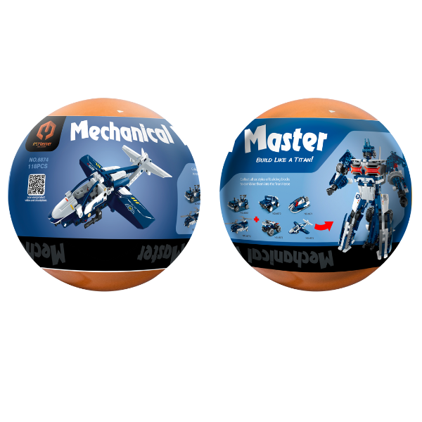 Конструктор в яйце iM Master Mechanical Master "Транспортные средства", 6 моделей, от 118 до 124 элем.