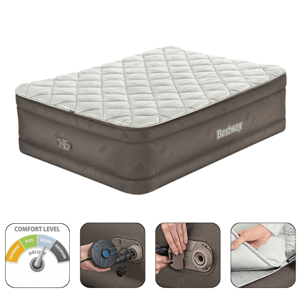 Bestway Saltea gonflbilă cu pompa electrică  220 V încorporată,   203x152x51 cm