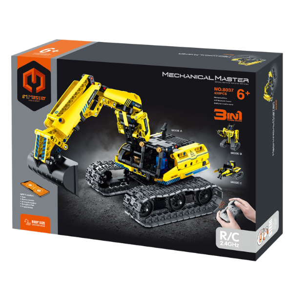Конструктор 3 в 1 iM Master Mechanical Master "Экскаватор", на пульте радиоуправления 427 элем.