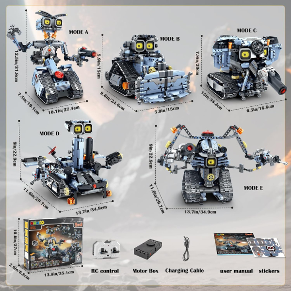 Конструктор 5 в 1, iM Master Mechanical Master "Робот-трансформер", на пульте радиоуправления, 687 элем.