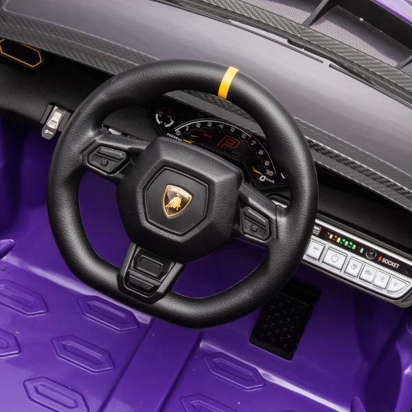 Машина LAMBORGHINI AUTENTICA, Аккумулятор 12V7AH, 4 мотора 25W, EVA колеса, кожаные сидения