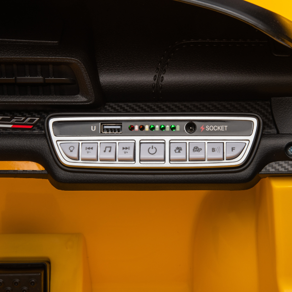 Машина MASERATI MC20, Аккумулятор 12V7AH, 2 мотора 60W, EVA колеса