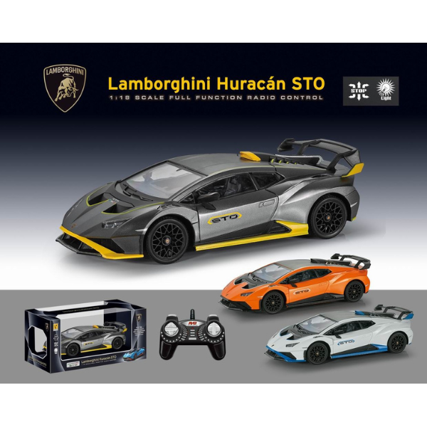 Lamborghini Huracan STO 1:18 cu telecomandă, 3 culori