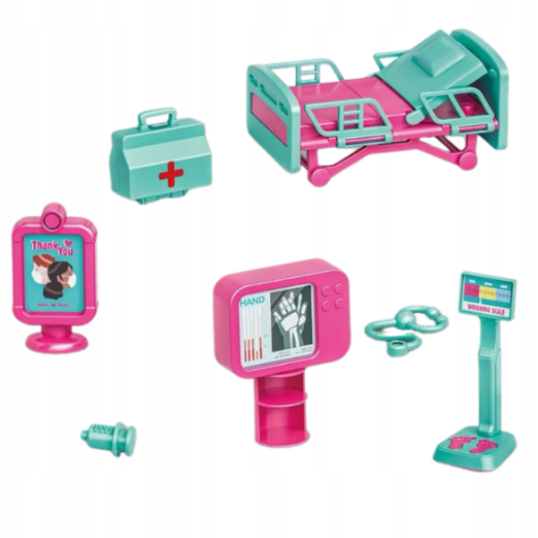 Setul de joc „Clinică Mobilă” cu păpușă și accesorii