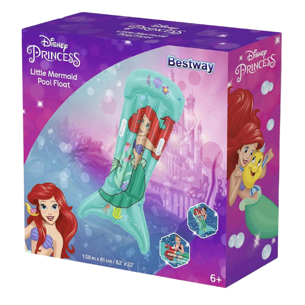 Bestway Надувной матраc Disney "Русалка", 158 x 81 см