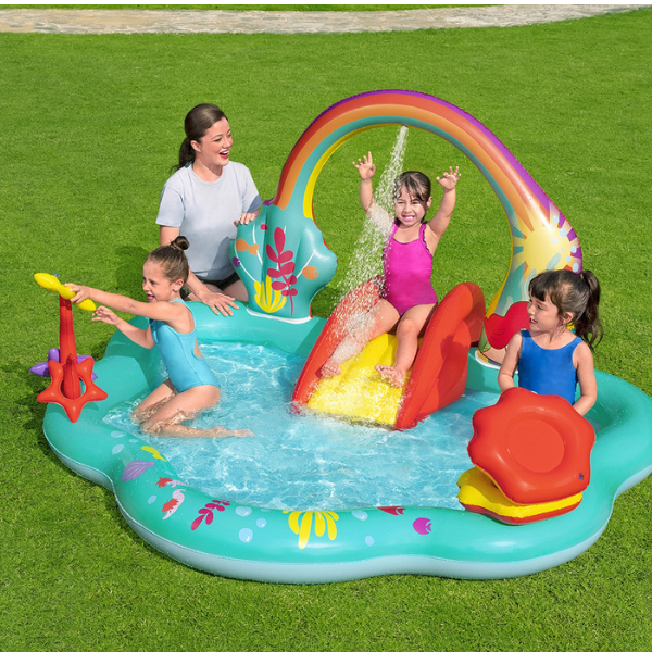 Bestway Centrul de joc gonflabil "Disney Sirena", 221x193x140 cm, 2+