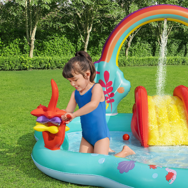 Bestway Centrul de joc gonflabil "Disney Sirena", 221x193x140 cm, 2+