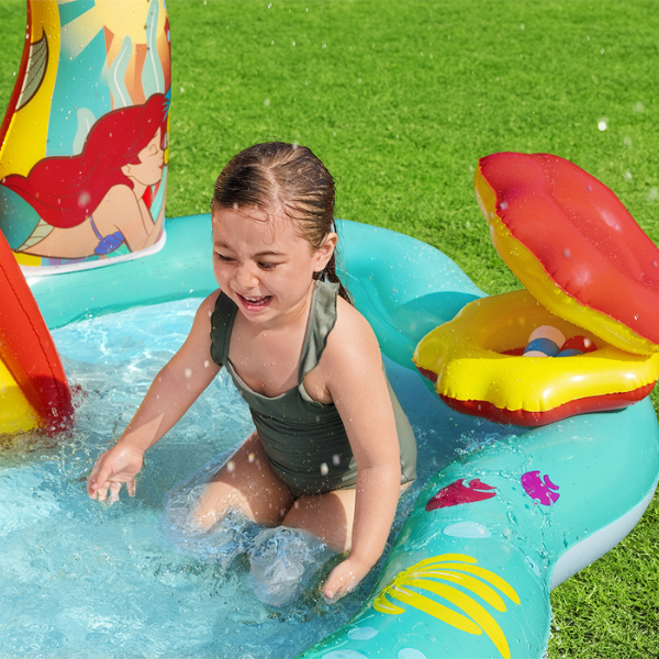 Bestway Centrul de joc gonflabil "Disney Sirena", 221x193x140 cm, 2+