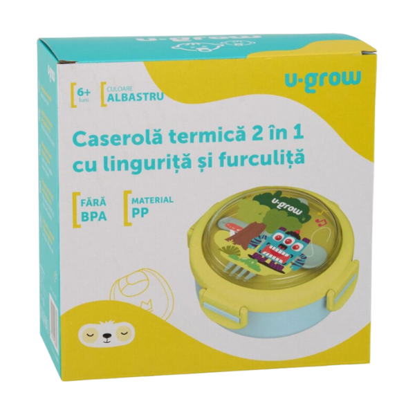 Caserola termică 2în1, albastră