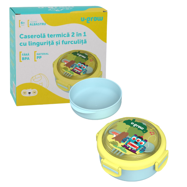 Caserola termică 2în1, albastră