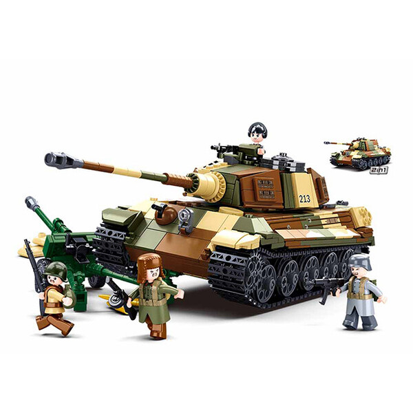 Конструктор Танк 2 в 1 "Королевский тигр", 930 элем.