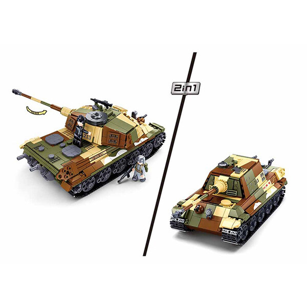 Конструктор Танк 2 в 1 "Королевский тигр", 930 элем.