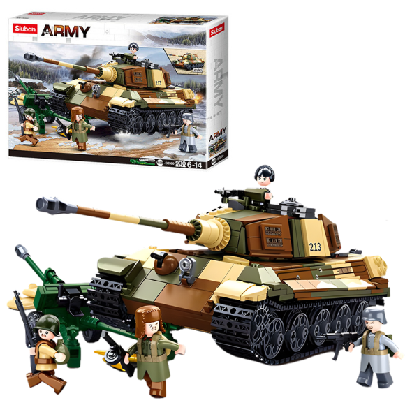Конструктор Танк 2 в 1 "Королевский тигр", 930 элем.