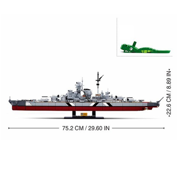 Set de construcție "Bismarck", 2 in 1 1849 elem.