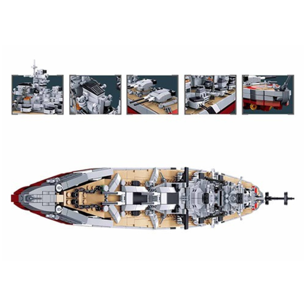 Set de construcție "Bismarck", 2 in 1 1849 elem.