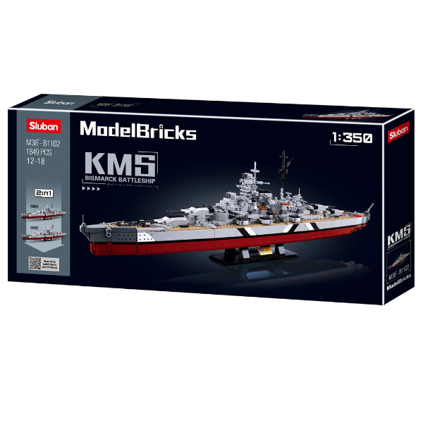 Set de construcție "Bismarck", 2 in 1 1849 elem.