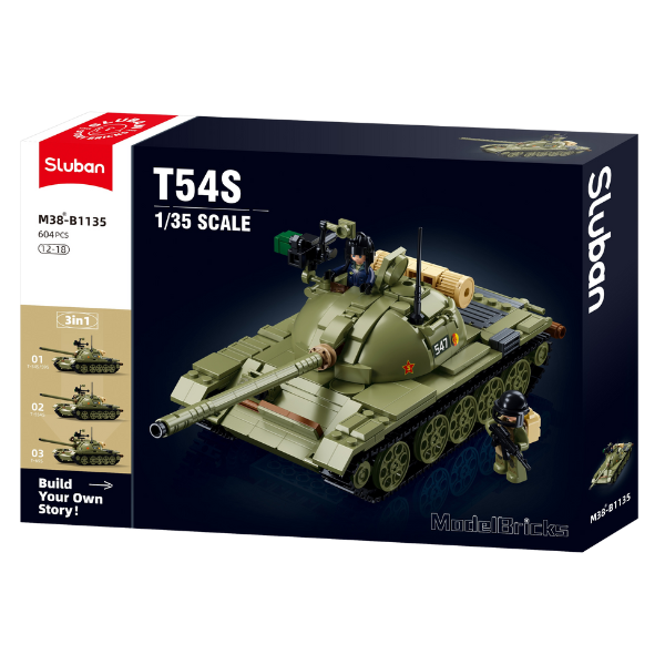 Set de construcție "Tanc T-54S", scara 1:35, 604 elem.