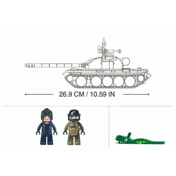 Set de construcție "Tanc T-54S", scara 1:35, 604 elem.