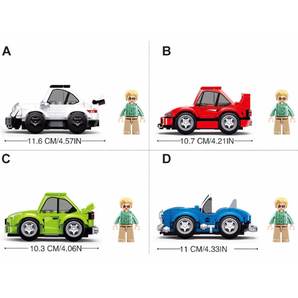 Set de construcție "Automobil de oraș", 4 modele, de la 157 pînă la 169 elem.