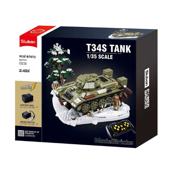 Set de construcție "Tanc Т-34", scara 1:35, cu telecomandă, 873 elem.