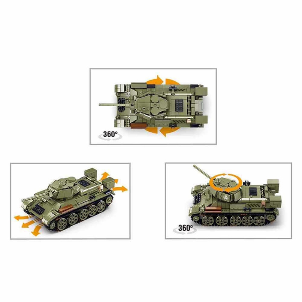 Set de construcție "Tanc Т-34", scara 1:35, cu telecomandă, 873 elem.