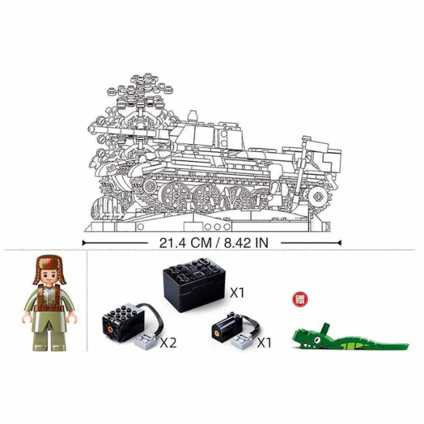 Set de construcție "Tanc Т-34", scara 1:35, cu telecomandă, 873 elem.