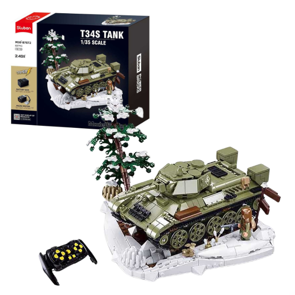 Set de construcție "Tanc Т-34", scara 1:35, cu telecomandă, 873 elem.