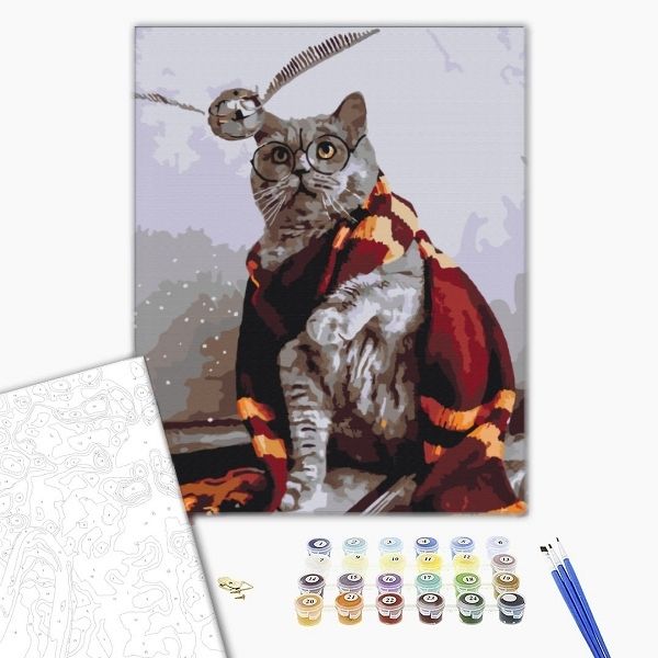 Pictură pe numere 40х50 cm (fără cutie) - Pisicuța vânătoare de Snitch