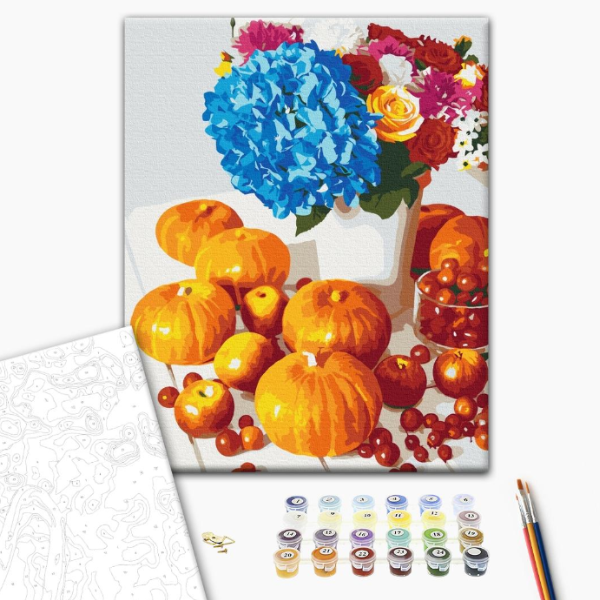 Pictură pe numere 40х50 cm (fără cutie) – Natură moartă de dovleac