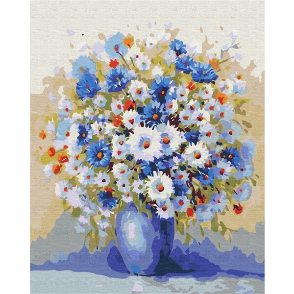 Pictură pe numere 40×50 (în cutie) – Buchet cu flori de câmp