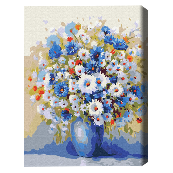 Pictură pe numere 40×50 (în cutie) – Buchet cu flori de câmp