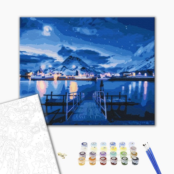 Pictură pe numere 40x50 cm (în cutie) – Auroră boreală