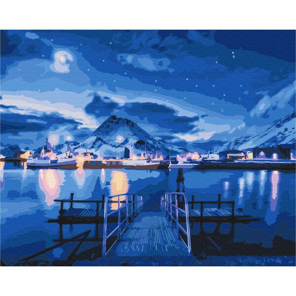 Pictură pe numere 40x50 cm (în cutie) – Auroră boreală