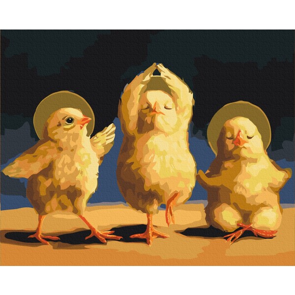Pictură pe numere 40*50 cm (în cutie) – Pui spirituali