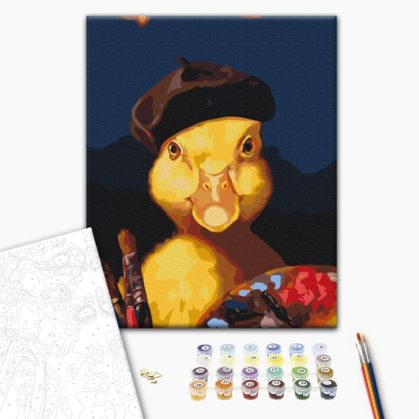 Pictură pe numere 40х50 cm (fără cutie) – Rățușca pictor